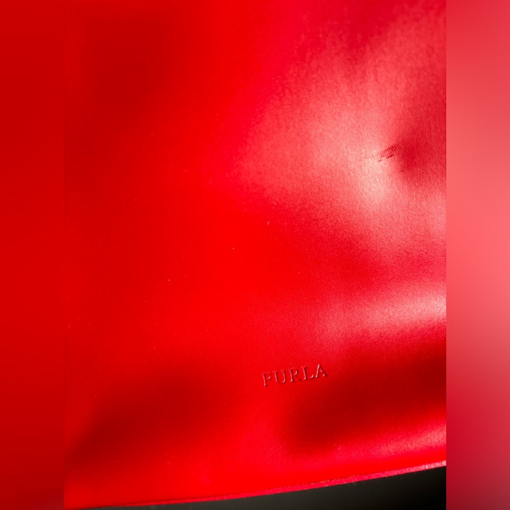 Vintage Furla Red Leather Mini Backpack - Picture 3 of 9